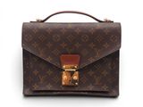 Porte-documents Louis Vuitton en toile Monogram et cuir