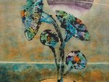 an image of a painting of a plant in a vase