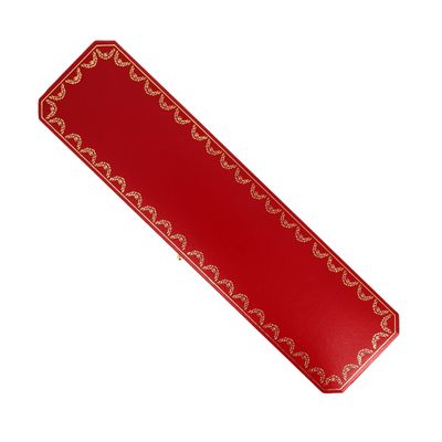 an image of a red and gold bookmark on a white background