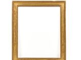 an antique gold frame on a white background