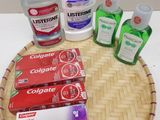 a tray with toothpaste, toothpaste, toothpaste, toothpaste, toothpaste, toothpaste, toothpaste