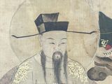 a painting of a man with a beard and a hat