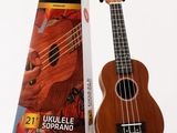 une image représentant un ukulélé avec, à l'intérieur, une boîte et une guitare