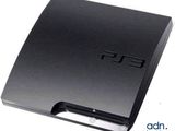 a close up of a sony playstation game console on a white background