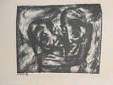 un dessin en noir et blanc d'un homme et d'une femme