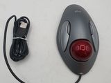 an image of a computer mouse with a red button