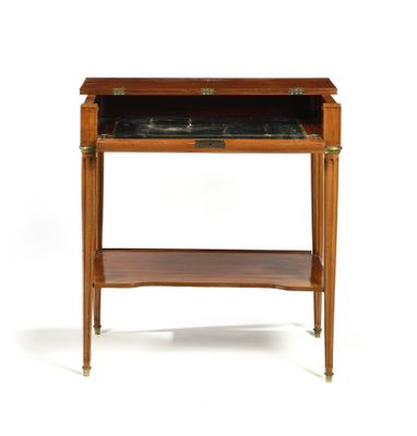 an image of a side table with a marble top