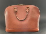 louis vuitton orange epi leather handbag