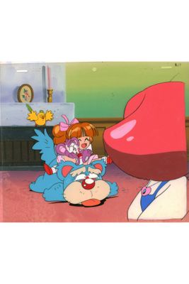 une image représentant un dessin animé mettant en scène une femme et un chat