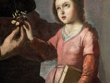 an image of a painting of a man holding a book and a little girl