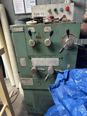 a machine that is sitting inside of a building