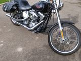 a motorcycle that is parked in a parking lot