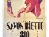 an old french poster advertising a man smoking a cigarette
