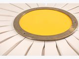 a picture of a white and yellow object on a white surface