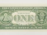the front of a one dollar bill with a picture of a man on it