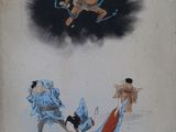 an image of a picture of a painting of a man falling off a cliff