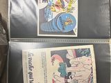 two comics on the covers of a book