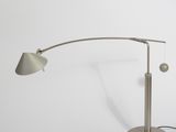 a close up of a lamp on a table with a white background