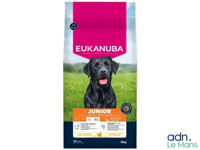 Croquettes pour chien euk junior à l'agneau et au riz, pour grandes races