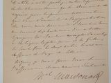 lettre manuscrite écrite à l'encre noire sur une feuille de papier