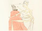 an image of a drawing of a woman holding a baby