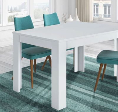 Table salle à manger extensible coloris blanc -dimensions: 1…