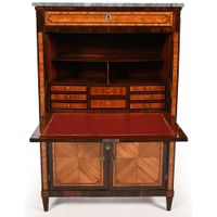 SECRETAIRE LOUIS XVI à abattant en placage de bois de rose, … (photo 4)