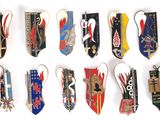 de nombreux types de badges différents sur un fond blanc