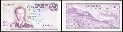 two different pictures of a purple bank note with a picture of a man