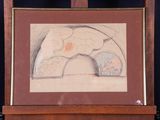 a picture of a picture of a painting on a easel