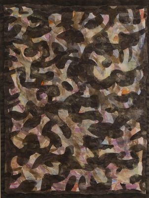 an image of a painting of a black and brown pattern