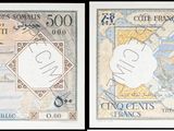 trois billets de banque différents portant l'image d'un homme et d'une femme