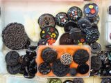 many different types of chocolates in a container