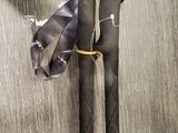 a pair of skis that are hanging on a wall