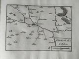 an old map of the state of tennessee with a line of roads