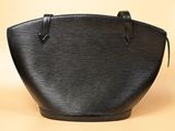 louis vuitton black leather tote bag