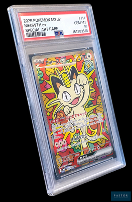 une image d'une carte à collectionner Pokémon dans un étui en plastique