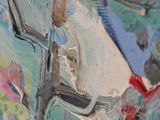 an image of a close up of a painting on a table