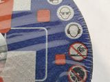 a picture of a button with various signs on it