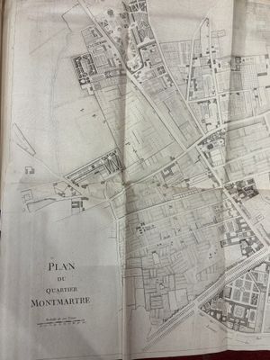 an old map of the city of montauet, france