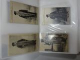 three old photos of a car in a book