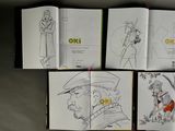 several pages of a book with drawings of a man and a woman on them