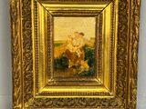an image of a painting of a woman and child in a field
