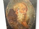 painting of an old man with a long beard and a white beard