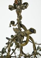 248 Lustre de forme boule de gui en bronze doré et patine ve… (photo 3)