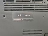 a close up of a laptop with a sticker on it