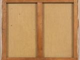 an image of a wooden frame with two doors on it