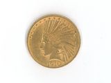 a gold coin with an indian head on it
