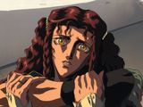 l'image d'une femme aux longs cheveux roux tenant une épée