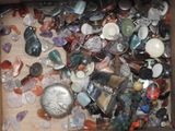a box full of different types of stones and stones